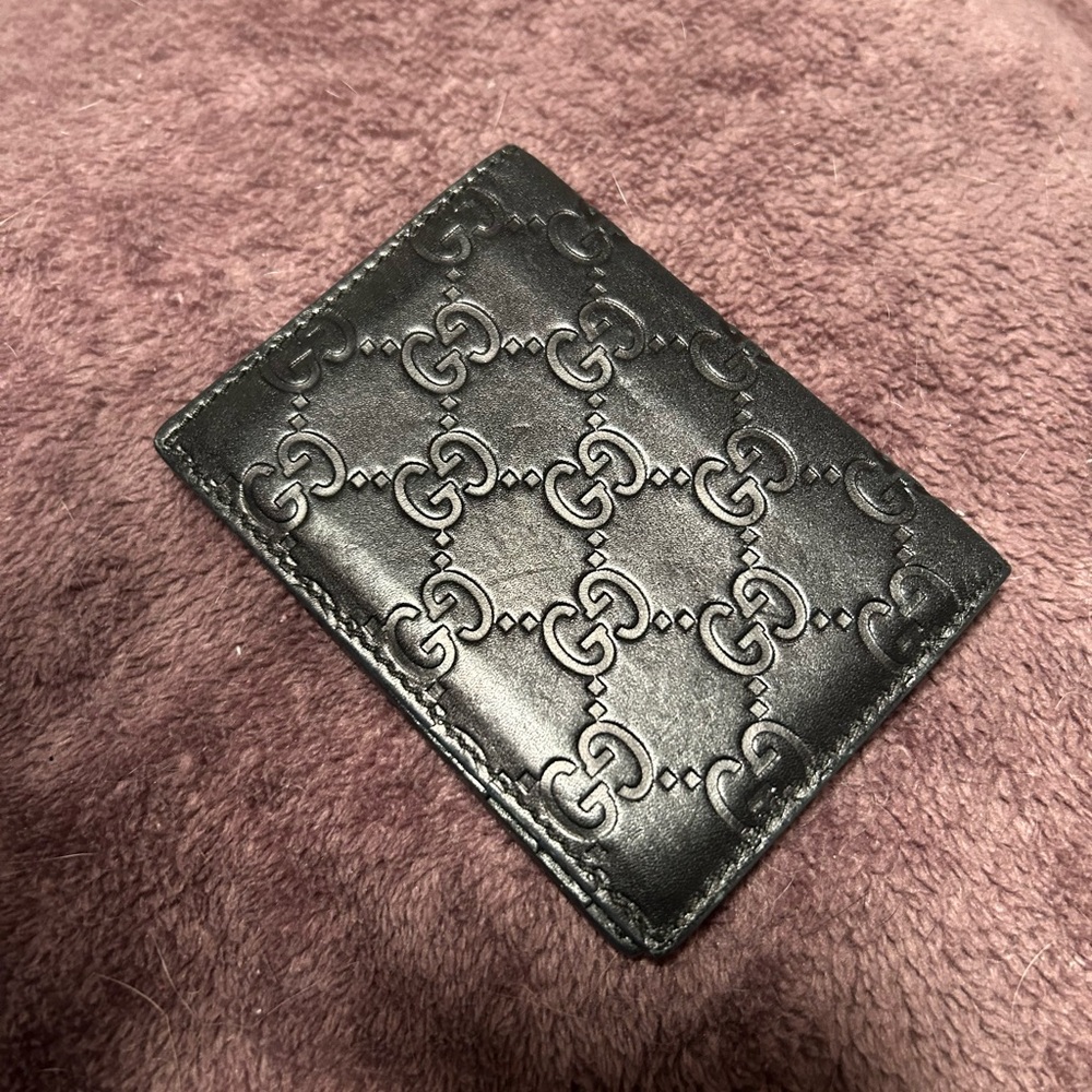 Gucci GG Black Leather Card Holder